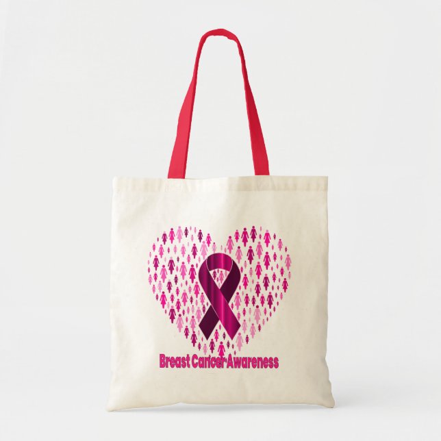 Bolso De Tela Conciencia sobre el cáncer de mama Tote Bag (Frente)