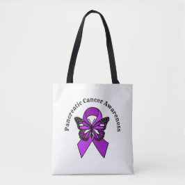 Bolso De Tela Conciencia sobre el cáncer de páncreas | Mariposa