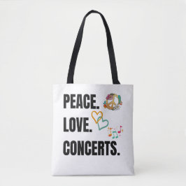 BOLSO DE TELA CONCIERTOS DE AMOR DE LA PAZ PUEDEN TOTE BAG