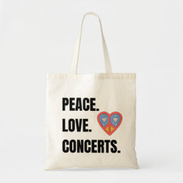 BOLSO DE TELA CONCIERTOS DE AMOR DE LA PAZ TOTE BAG