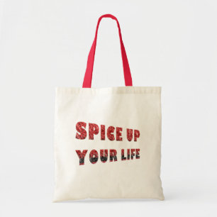 BOLSO DE TELA CONDIMENTE PARA ARRIBA SU VIDA