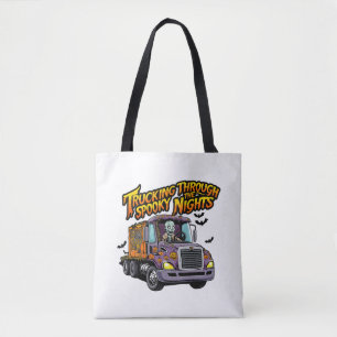 Bolso De Tela Conductor de camiones de Halloween