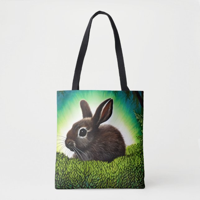 Bolso De Tela Conejito de Cuentos (Anverso)
