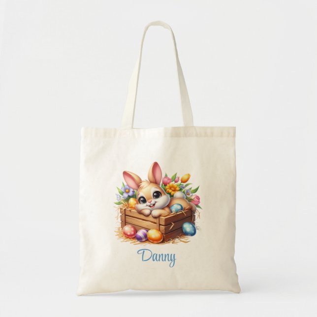 Bolso De Tela Conejito de Pascua (Frente)
