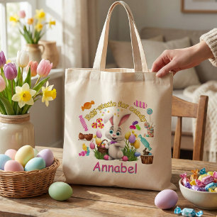 Bolso De Tela Conejito de Pascua de Dulces Personalizado