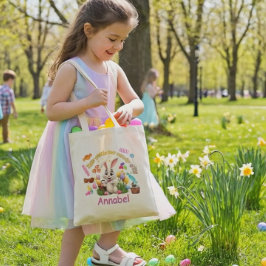 Bolso De Tela Conejito de Pascua de Dulces Personalizado