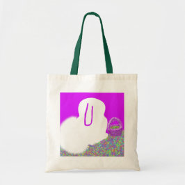 Bolso De Tela Conejito de Pascua lindo con flores