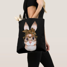 Bolso De Tela Conejito de Pascua lindo Mamá Pascua Leopardo Año 
