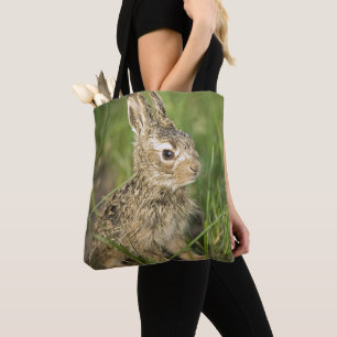 Bolso De Tela Conejito del bebé en la hierba