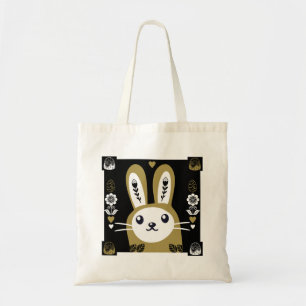 Bolso De Tela Conejito lindo de vacaciones de Pascua
