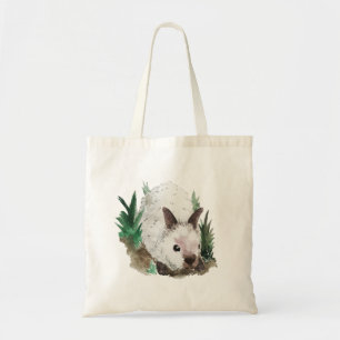 Bolso De Tela Conejito lindo del arbolado del conejo de la