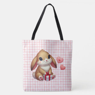 Bolso De Tela Conejito lindo del día de San Valentín
