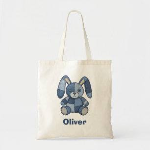 Bolso De Tela Conejito Mono de Mezcla de Mezclilla 