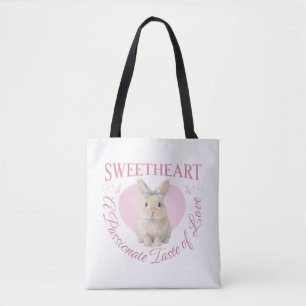 Bolso De Tela Conejito Rosa Lindo