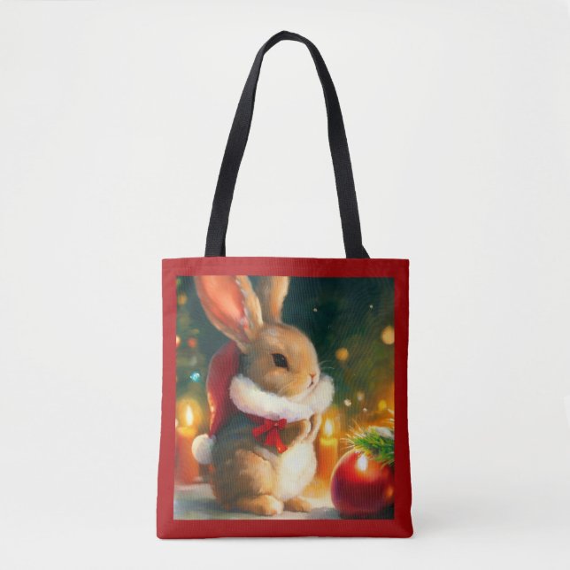 Bolso De Tela Conejo 1 de navidades (Anverso)