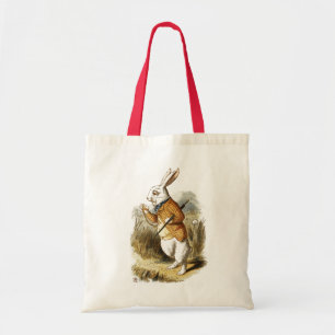 Bolso De Tela Conejo blanco de Alice In Wonderland Vintage Art