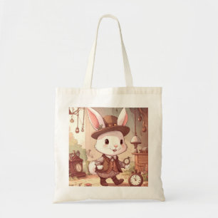 Bolso De Tela Conejo Blanco Encantador Relojero Caprichoso del P