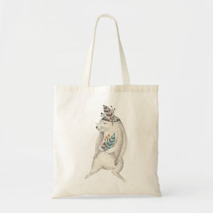 Bolso De Tela Conejo Boho de Acuarela