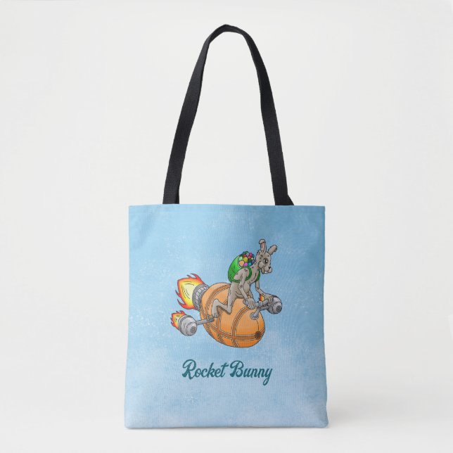 Bolso De Tela Conejo Cohete (Anverso)
