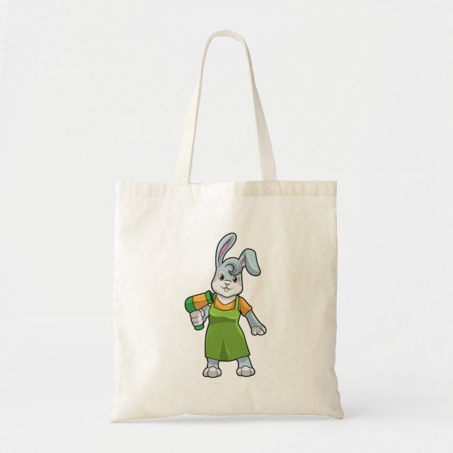 Bolso De Tela Conejo como peluquería con secador de pelo (Frente)