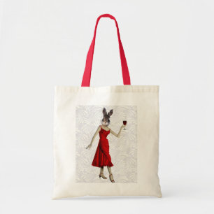 Bolso De Tela Conejo con vestimenta roja 2