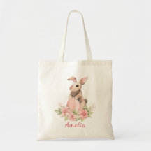 Conejo de acuarela Huevo Floral de primavera Caza 