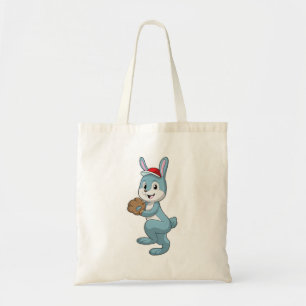 Bolso De Tela Conejo de béisbol con guante de béisbol