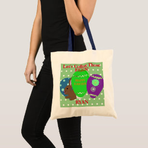 Bolso De Tela Conejo de caza de huevos de Pascua