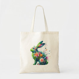 Bolso De Tela Conejo de conejo con energía eléctrica de flores