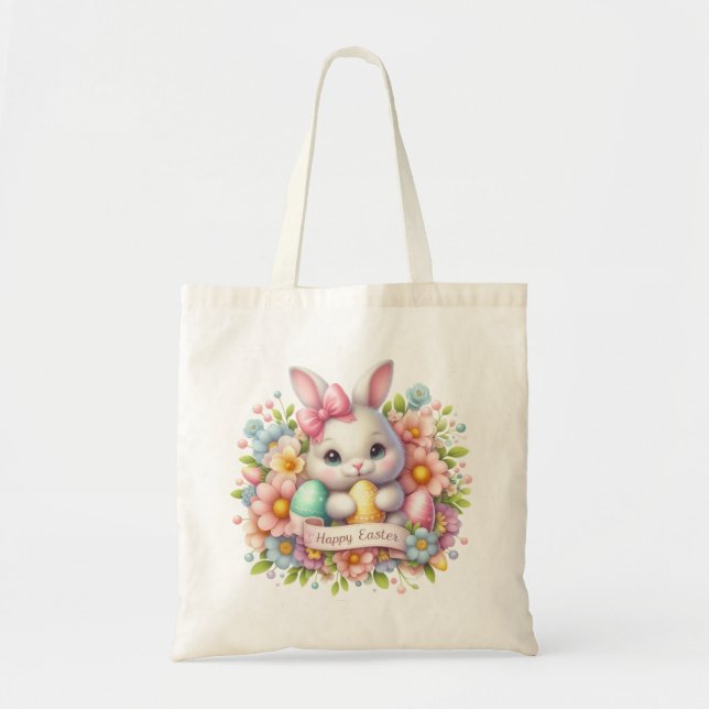 Bolso De Tela Conejo de Pascua (Frente)