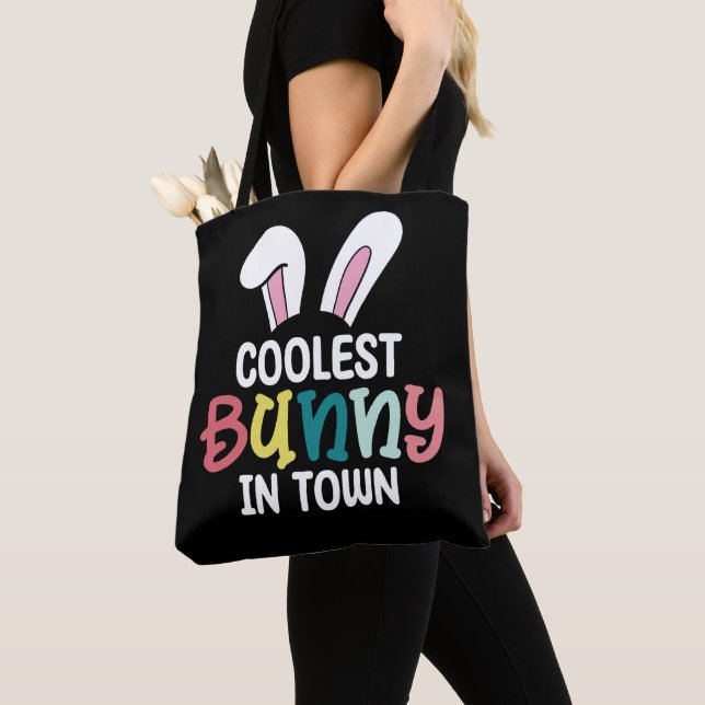 Bolso De Tela Conejo de Pascua Conejo más genial de la ciudad (Detalle)