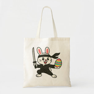 Bolso De Tela Conejo de Pascua de dibujos animados ninja