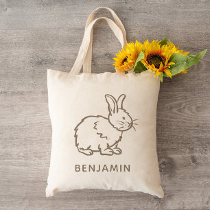Bolso De Tela Conejo de Pascua de género neutral Nombre de trato