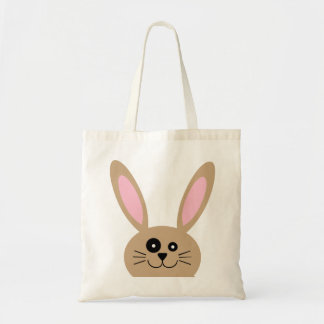 Bolso De Tela Conejo de Pascua Marrón