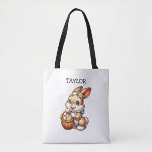 Bolso De Tela Conejo de Pascua Vintage personalizado para él o e