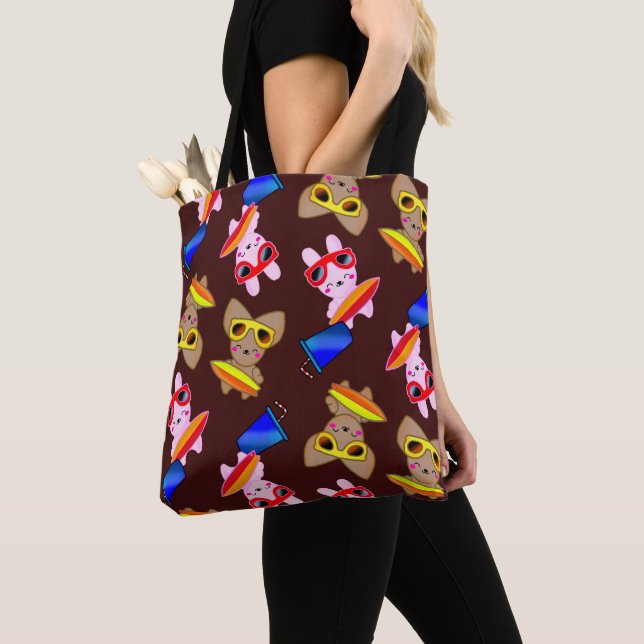 Bolso De Tela Conejo dulce al estilo japonés Kawaii con Fox (Detalle)