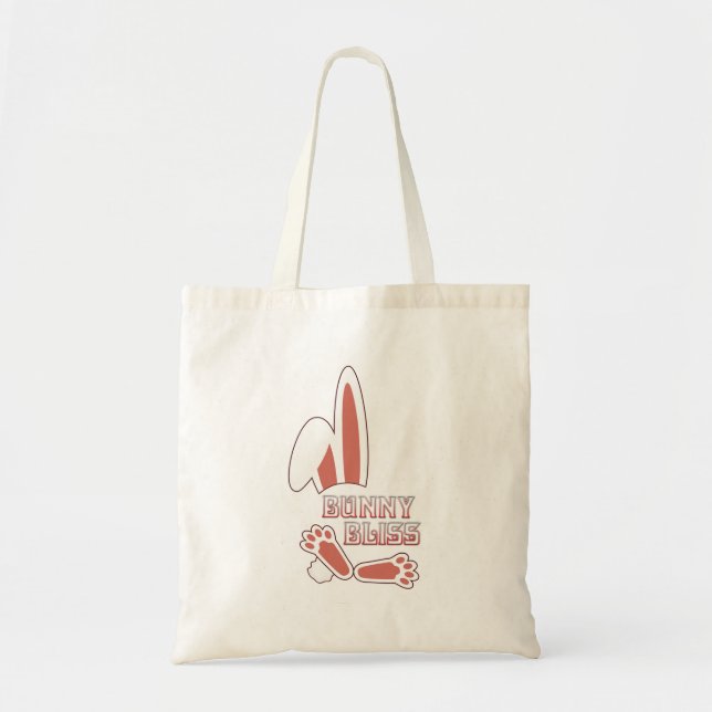 Bolso De Tela Conejo Kawaii Peeking (Frente)
