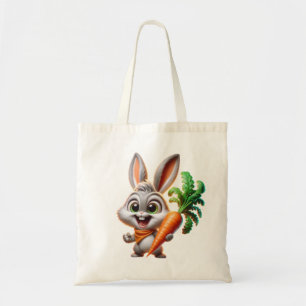 Bolso De Tela Conejo Lindo Con Zanahoria Arte Feliz