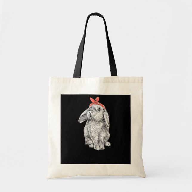 Bolso De Tela Conejo lindo de mamá Lop Conejo con Bandana (Frente)