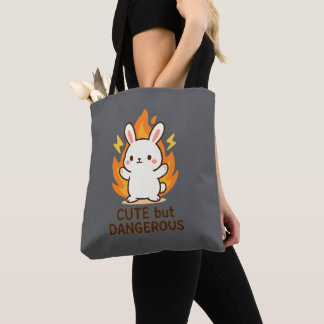 Bolso De Tela Conejo lindo pero peligroso | Kawaii Tote Bag