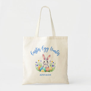 Bolso De Tela Conejo Personalizado de Caza de Huevos de Pascua