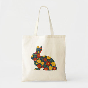 Bolso De Tela Conejo retro y flores