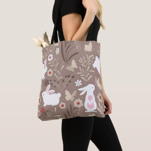 Bolso De Tela Conejo rústico de bosques para enfermería