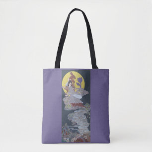 Bolso De Tela Conejo y Diosa de la Luna