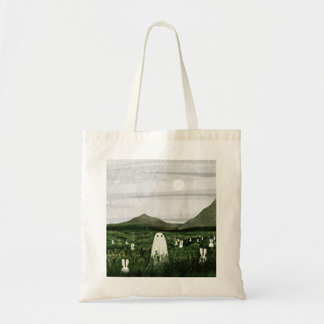 Bolso De Tela Conejos blancos (Frente)