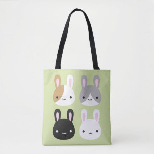 Bolso De Tela Conejos de conejo Kawaii Reversibles