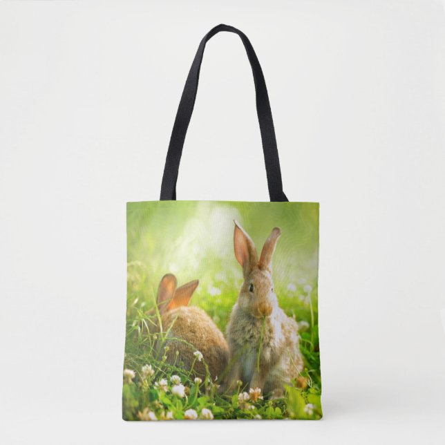 Bolso De Tela Conejos de Pascua (Anverso)
