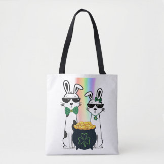 Bolso De Tela Conejos geniales y olla de oro