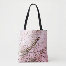 Bolso De Tela Confetti en Tote personalizado rosado