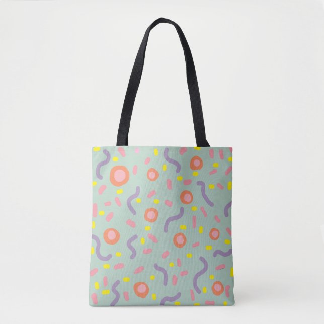 Bolso De Tela Confetti Joy Lines and Dots (Anverso)